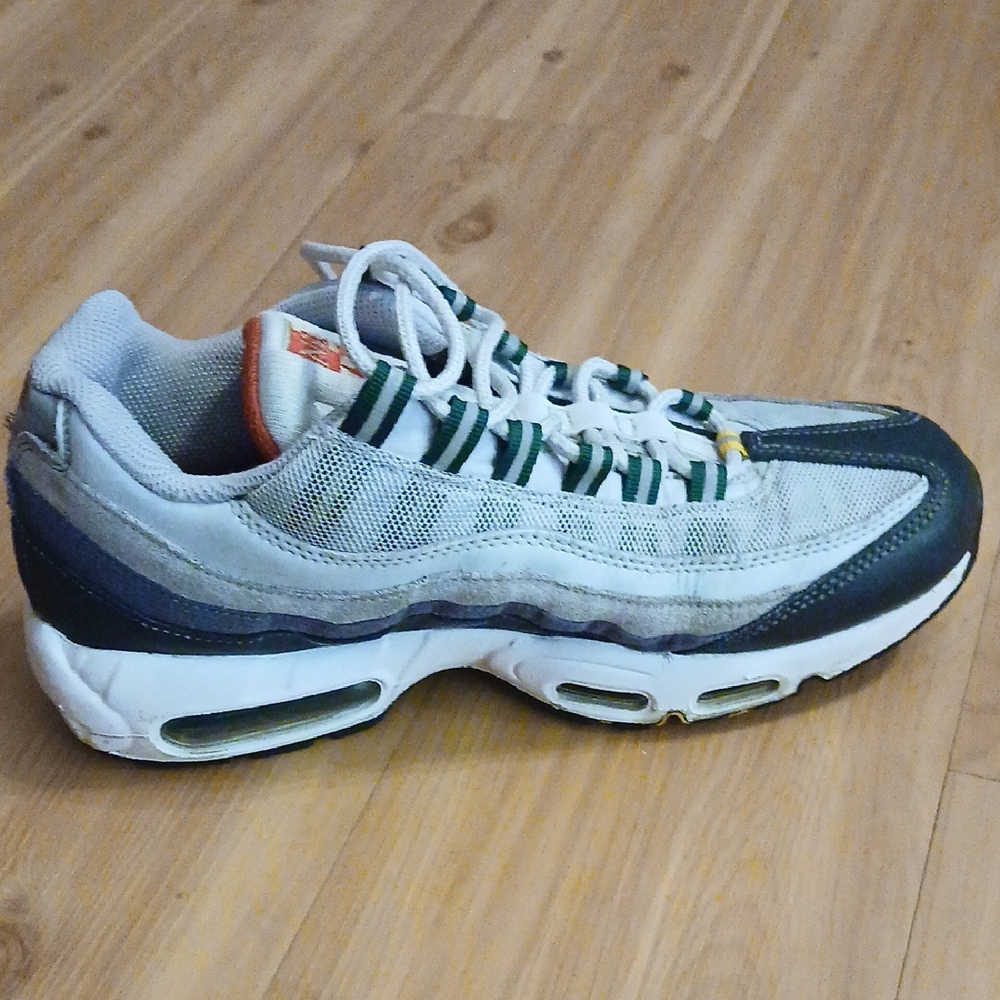 Nike Gray and Green Air Max Sneakers